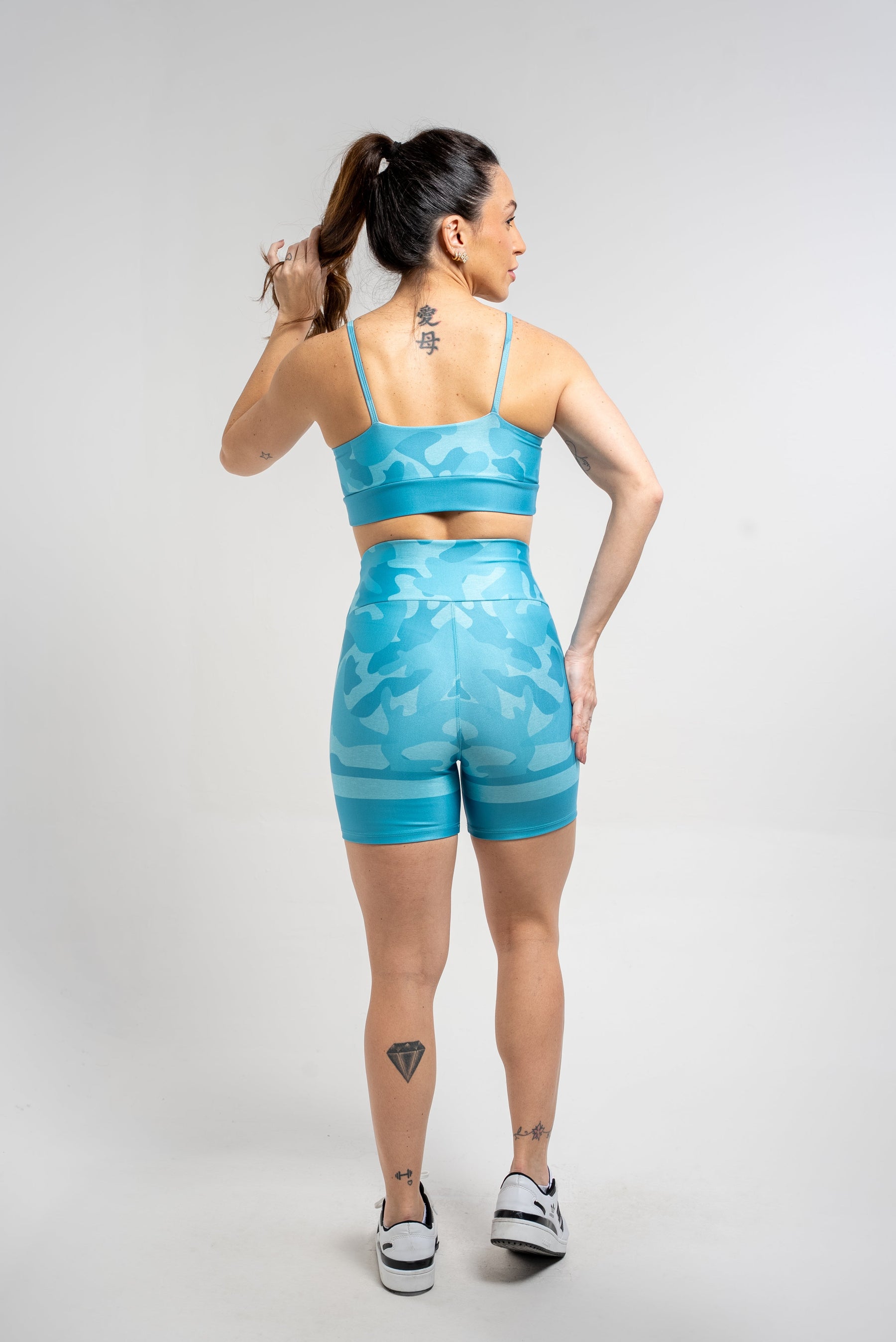 Bermuda Camuflada Mescla Azul