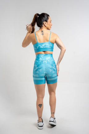 Bermuda Camuflada Mescla Azul