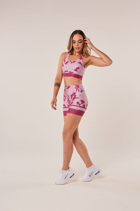 Bermuda Camuflada Mescla Rosa