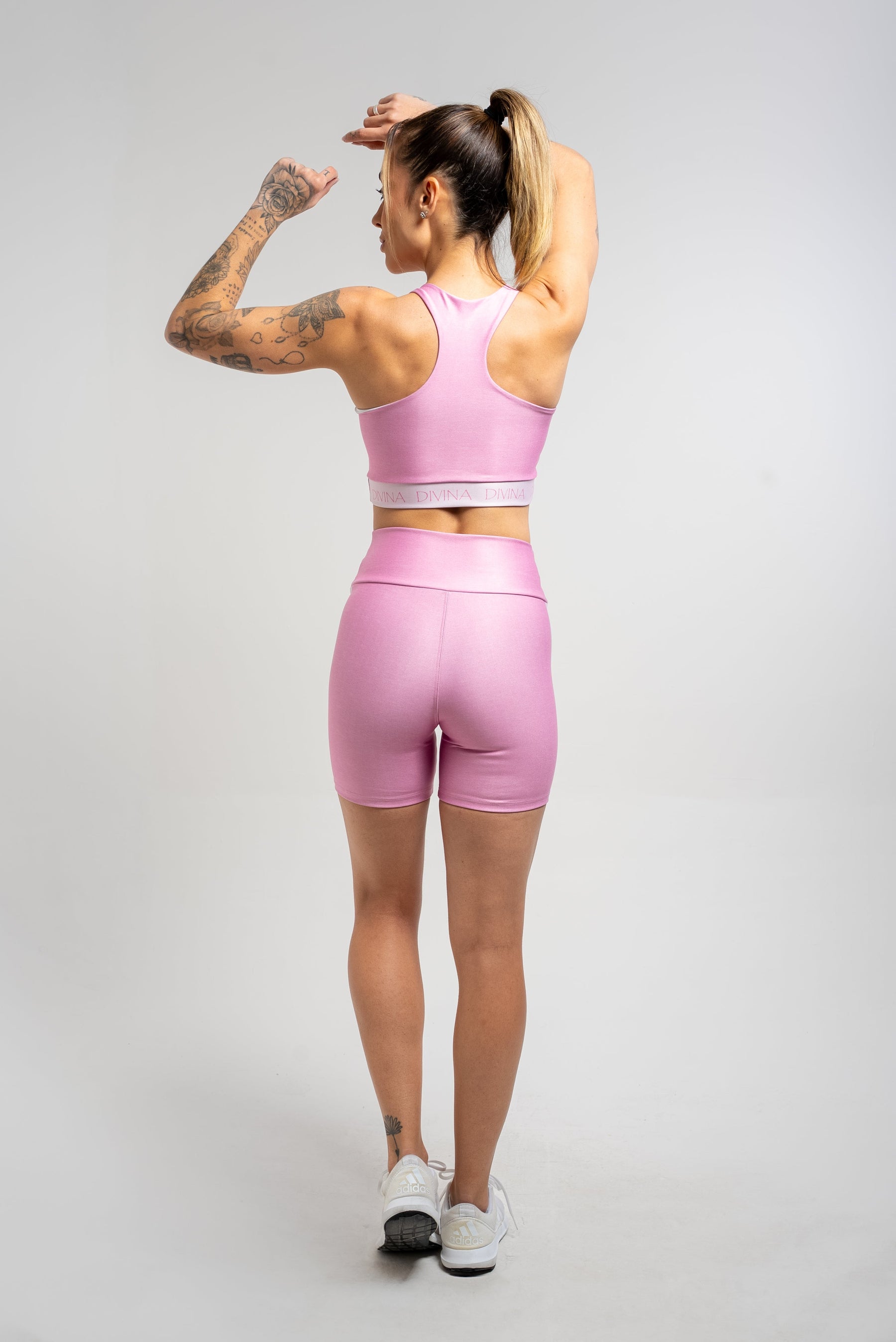 Bermuda Estampa Mescla Rosa