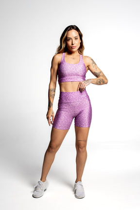 Bermuda Estampa Onça Roxa