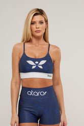 Top Alcinha Geometrico Azul