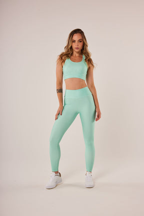 Top Nadador Básico Liso Verde Água