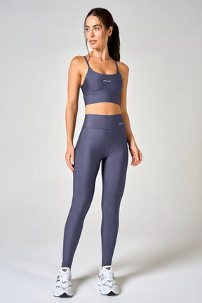 Conjunto Feminino Legging + Top Alça Classic - Cinza Chumbo