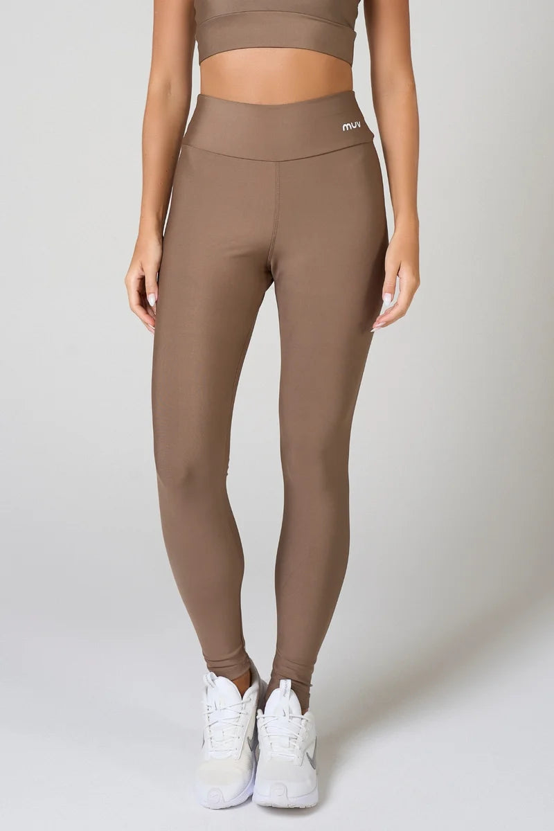 Conjunto Feminino Legging + Top Alça Classic - Camurça