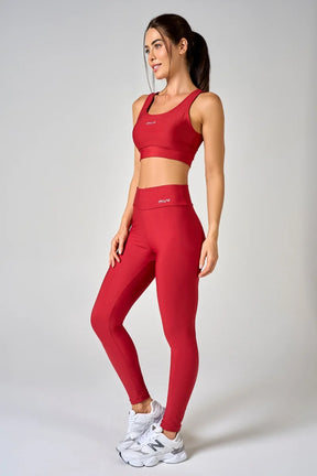 Conjunto Feminino Legging + Top Nadador Classic - Cereja