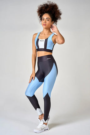 Conjunto Feminino Legging + Top Nadador Collor Block