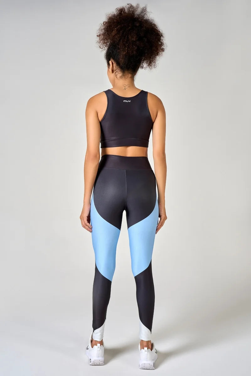 Conjunto Feminino Legging + Top Nadador Collor Block