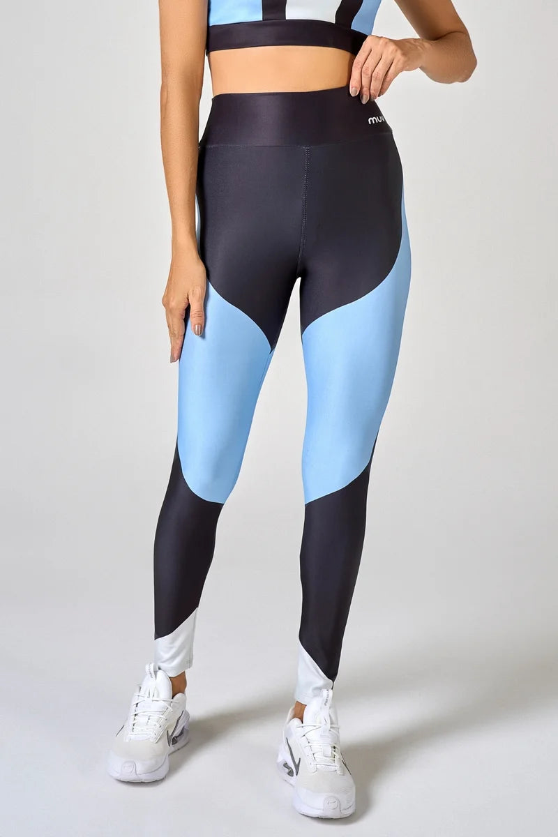 Conjunto Feminino Legging + Top Nadador Collor Block