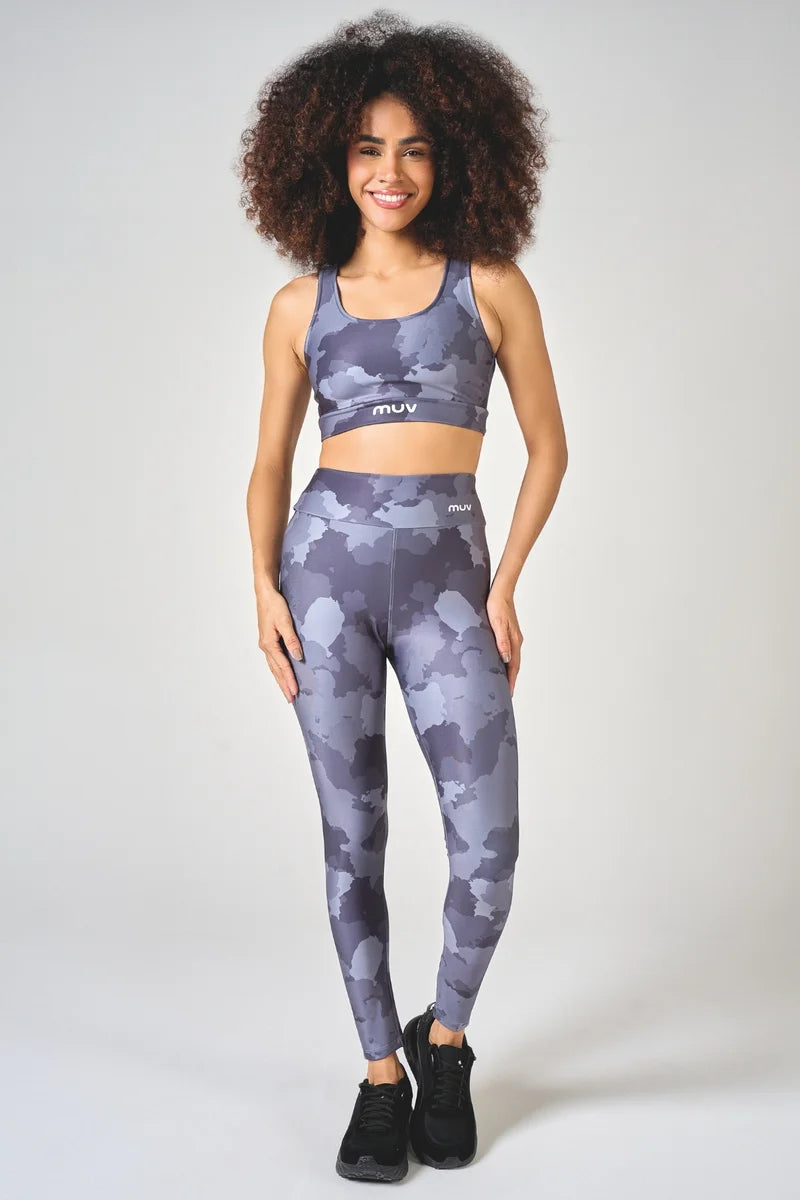 Conjunto Feminino Legging + Top Nadador Camouflaged