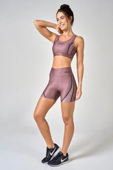 Conjunto Feminino Short + Top Nadador Duo Brown