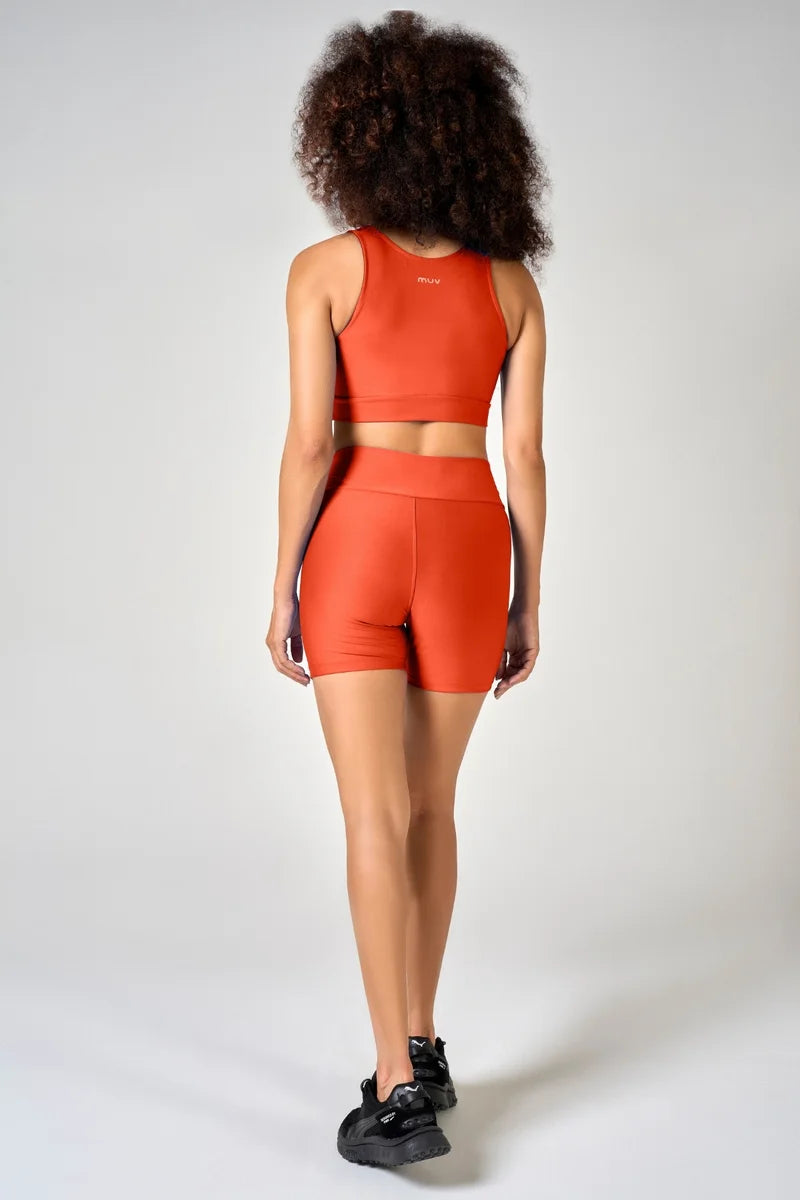 Conjunto Feminino Short + Top Nadador Classic - Ferrugem