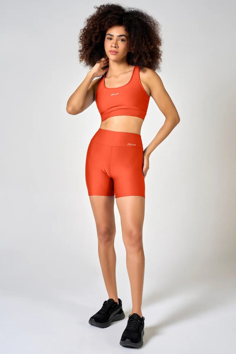 Conjunto Feminino Short + Top Nadador Classic - Ferrugem