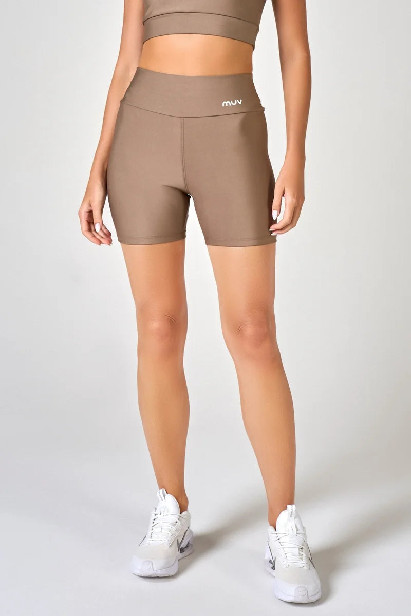 Conjunto Feminino Short + Top Nadador Classic - Camurça