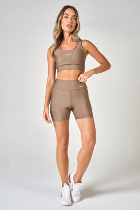 Conjunto Feminino Short + Top Nadador Classic - Camurça