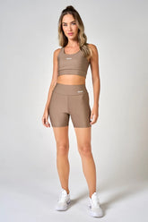Conjunto Feminino Short + Top Nadador Classic - Camurça