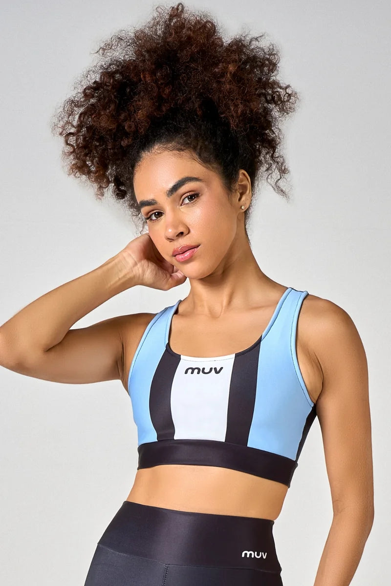 Conjunto Feminino Legging + Top Nadador Collor Block