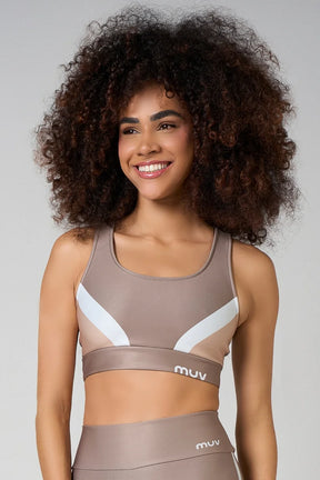 Conjunto Feminino Short + Top Nadador Roasted Coffe